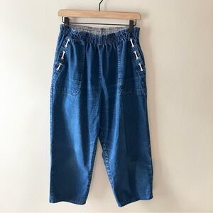 CARRIAGE COURT Sport Nautical Pull On Cropped Jeans